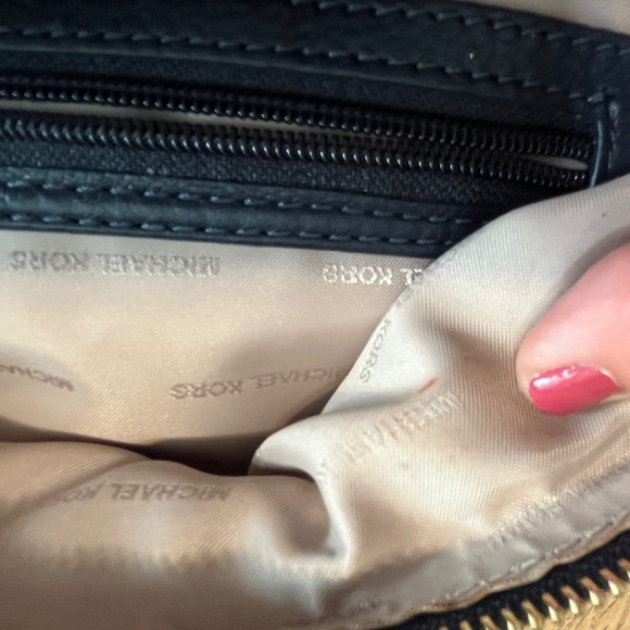 Authentic Michael Kors MK Blue Floral Studded Backpack Purse - Picture 12 of 17